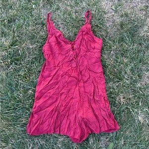 American Eagle Outfitters Tie Polka Dot Lace Up Tank Camisole Sleeveless Romper